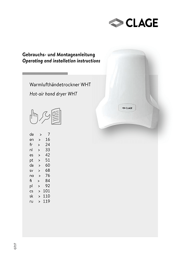 Operating and Installation Instructions
